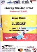Urkunde Charity Boulder Event Ramsau